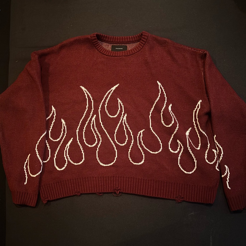 PacSun Burgundy Knit Sweater